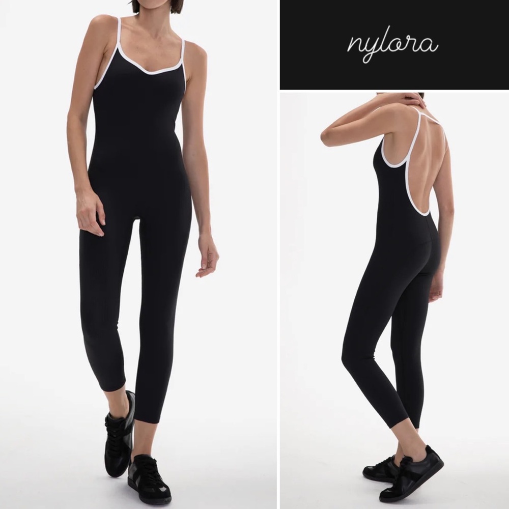 Nylora Dray Jumpsuit in Black & White Combo • XS